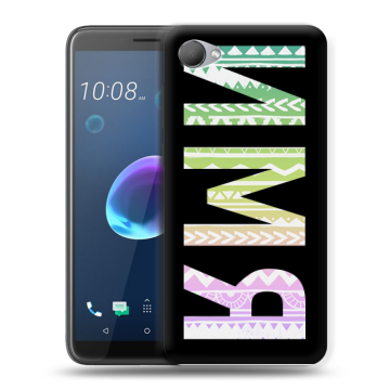 Силиконовый чехол на HTC Desire 12 с принтом ИМЯ