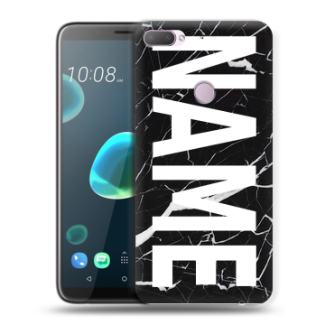 Силиконовый чехол на HTC Desire 12 Plus с принтом NAME