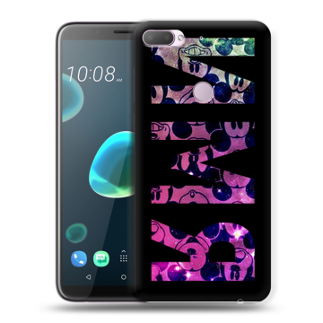 Силиконовый чехол на HTC Desire 12 Plus с принтом ИМЯ