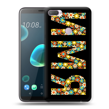Силиконовый чехол на HTC Desire 12 Plus с принтом ИМЯ
