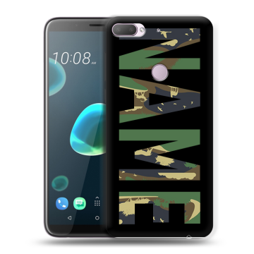 Силиконовый чехол на HTC Desire 12 Plus с принтом NAME