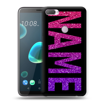 Силиконовый чехол на HTC Desire 12 Plus с принтом NAME