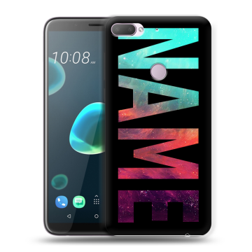 Силиконовый чехол на HTC Desire 12 Plus с принтом NAME