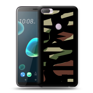 Силиконовый чехол на HTC Desire 12 Plus с принтом NAME