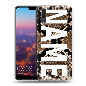 Силиконовый чехол на Huawei P20 с принтом NAME