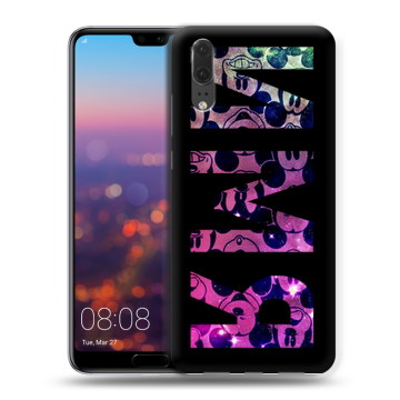 Силиконовый чехол на Huawei P20 с принтом ИМЯ