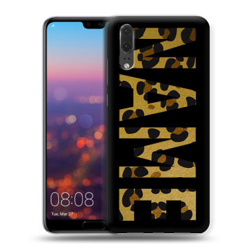 Силиконовый чехол на Huawei P20 с принтом NAME