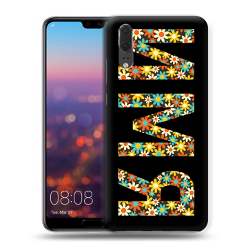 Силиконовый чехол на Huawei P20 с принтом ИМЯ