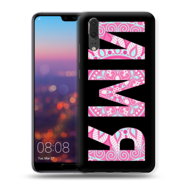 Силиконовый чехол на Huawei P20 с принтом ИМЯ