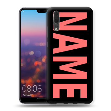 Силиконовый чехол на Huawei P20 с принтом NAME