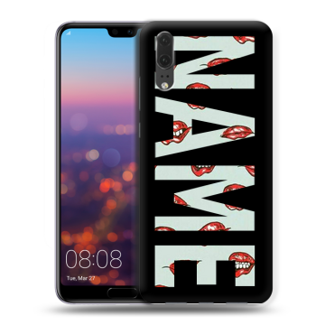 Силиконовый чехол на Huawei P20 с принтом NAME