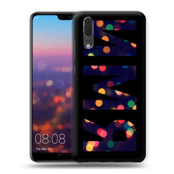 Силиконовый чехол на Huawei P20 с принтом ИМЯ