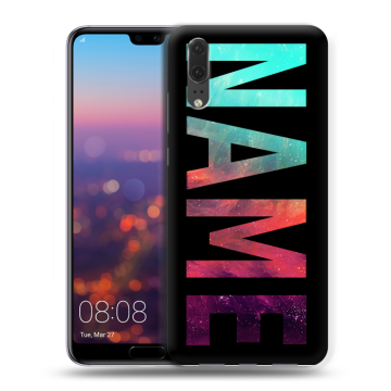 Силиконовый чехол на Huawei P20 с принтом NAME