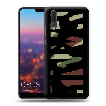 Силиконовый чехол на Huawei P20 с принтом NAME