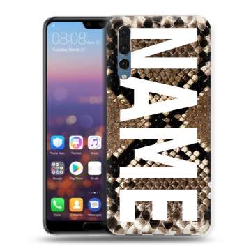 Силиконовый противоударный чехол на Huawei P20 Pro с принтом NAME