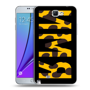 Пластиковый чехол на Samsung Galaxy Note 2 с принтом ИМЯ