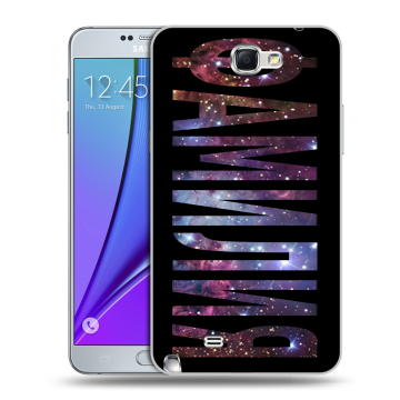 Пластиковый чехол на Samsung Galaxy Note 2 с принтом ФАМИЛИЯ