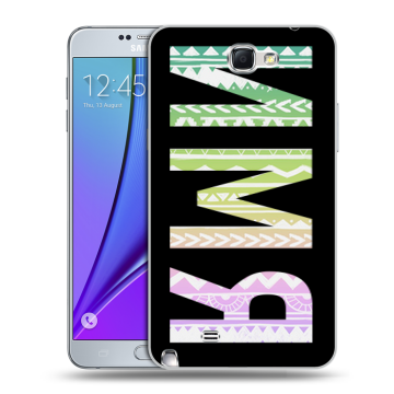 Пластиковый чехол на Samsung Galaxy Note 2 с принтом ИМЯ