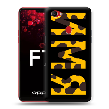 Пластиковый чехол на OPPO F7 с принтом ИМЯ