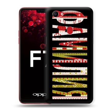 Пластиковый чехол на OPPO F7 с принтом ФАМИЛИЯ