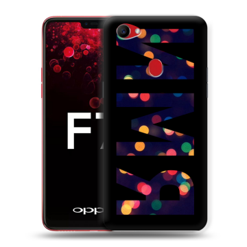 Пластиковый чехол на OPPO F7 с принтом ИМЯ