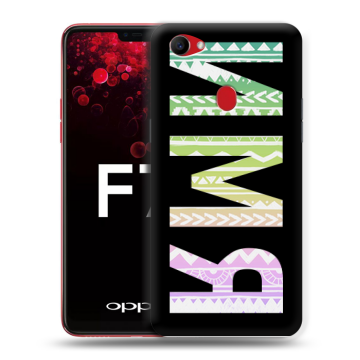Пластиковый чехол на OPPO F7 с принтом ИМЯ