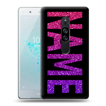 Пластиковый чехол на Sony Xperia XZ2 Premium с принтом NAME
