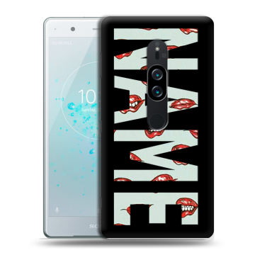 Пластиковый чехол на Sony Xperia XZ2 Premium с принтом NAME