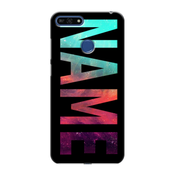 Силиконовый противоударный чехол на Huawei Honor 7A Pro с принтом NAME