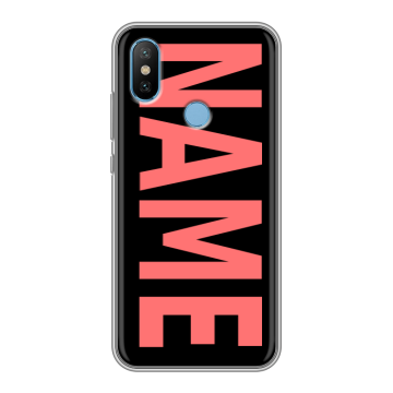Силиконовый чехол на Xiaomi Mi6X с принтом NAME