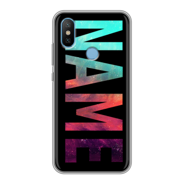 Силиконовый чехол на Xiaomi Mi6X с принтом NAME