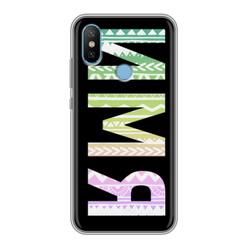 Силиконовый чехол на Xiaomi Mi6X с принтом ИМЯ