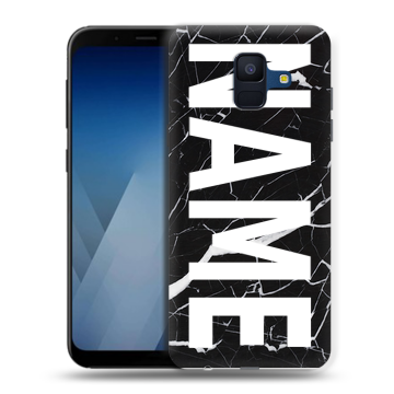 Силиконовый противоударный чехол на Samsung Galaxy A6 с принтом NAME