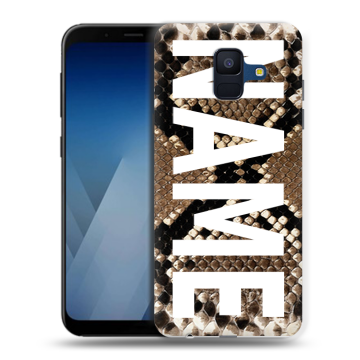 Силиконовый противоударный чехол на Samsung Galaxy A6 с принтом NAME