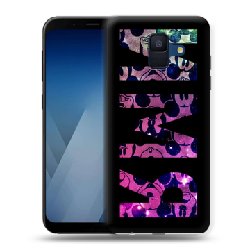 Силиконовый противоударный чехол на Samsung Galaxy A6 с принтом ИМЯ