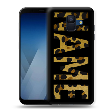 Силиконовый противоударный чехол на Samsung Galaxy A6 с принтом NAME