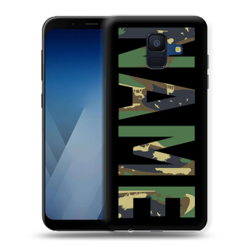 Силиконовый противоударный чехол на Samsung Galaxy A6 с принтом NAME