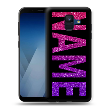 Силиконовый противоударный чехол на Samsung Galaxy A6 с принтом NAME
