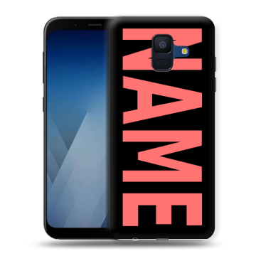 Силиконовый противоударный чехол на Samsung Galaxy A6 с принтом NAME