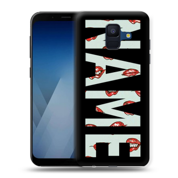 Силиконовый противоударный чехол на Samsung Galaxy A6 с принтом NAME