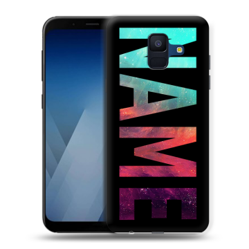 Силиконовый противоударный чехол на Samsung Galaxy A6 с принтом NAME