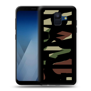 Силиконовый противоударный чехол на Samsung Galaxy A6 с принтом NAME