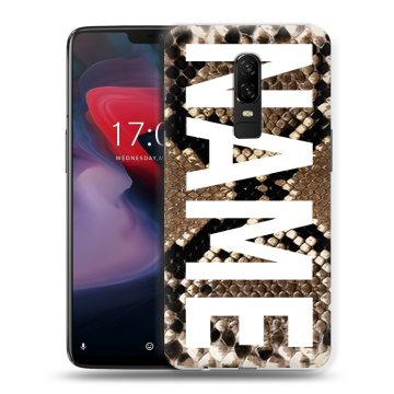 Пластиковый чехол на OnePlus 6 с принтом NAME