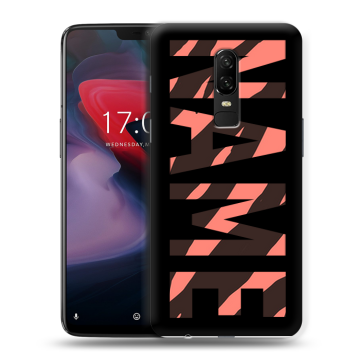 Пластиковый чехол на OnePlus 6 с принтом NAME