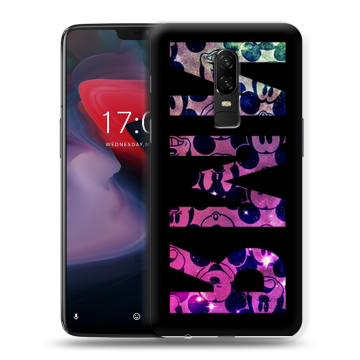Пластиковый чехол на OnePlus 6 с принтом ИМЯ