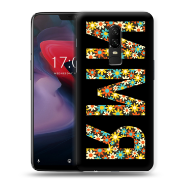 Пластиковый чехол на OnePlus 6 с принтом ИМЯ
