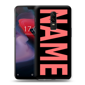 Пластиковый чехол на OnePlus 6 с принтом NAME