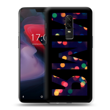 Пластиковый чехол на OnePlus 6 с принтом ИМЯ