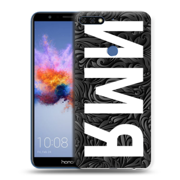 Силиконовый противоударный чехол на Huawei Honor 7C с принтом ИМЯ