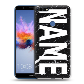 Силиконовый противоударный чехол на Huawei Honor 7C с принтом NAME